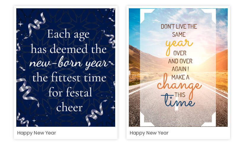 Posters for New Year Greetings