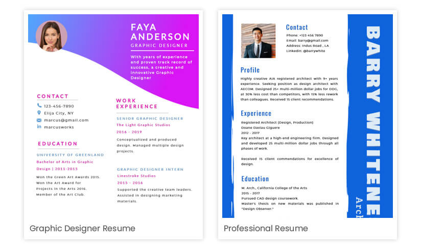 Profile picture on resume