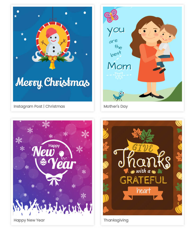 Social posts for social media presence