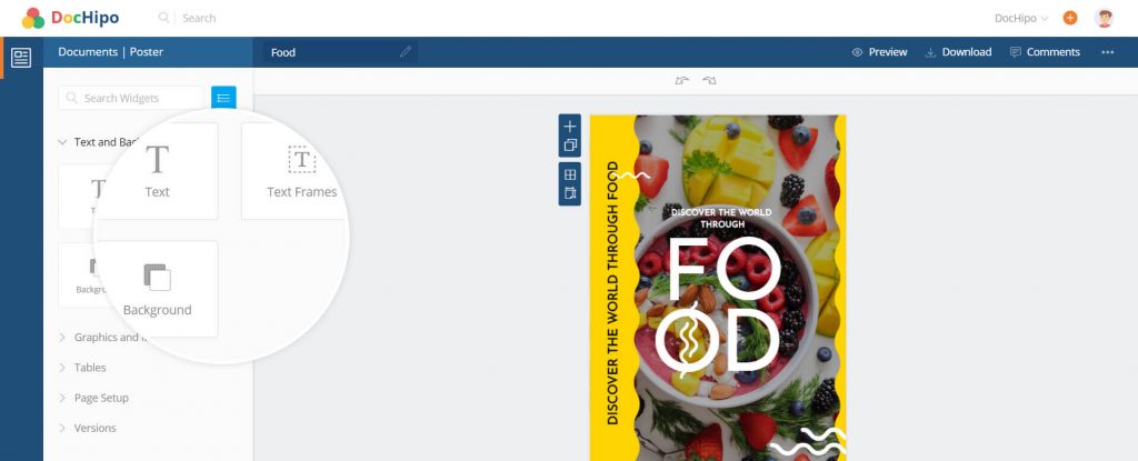 Design document on DocHipo editor