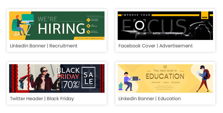 Banners for great social media presence