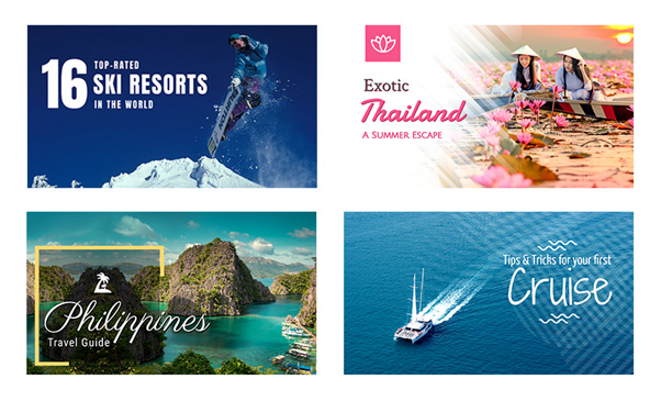 Youtube thumbnails for travel and tourism