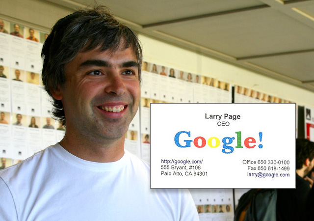 Google CEO business card