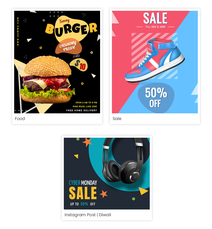 Posters, social posts for sale