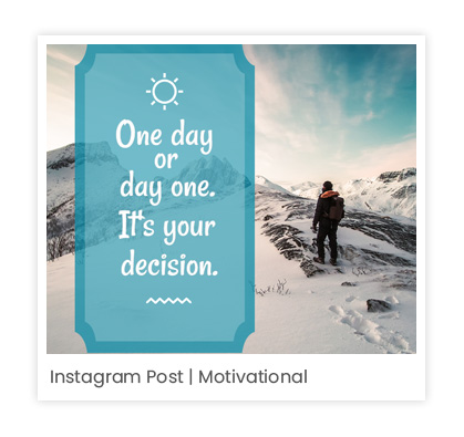 Motivational Quote Instagram post