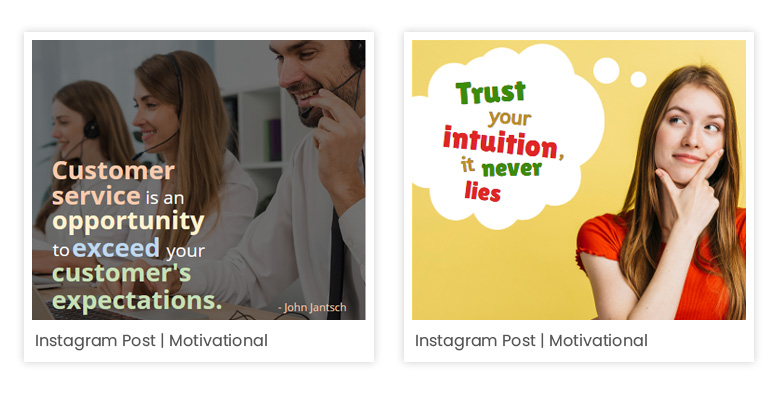 Motivational posts for community building