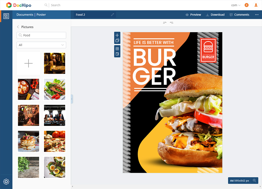 DocHipo editor for graphic design