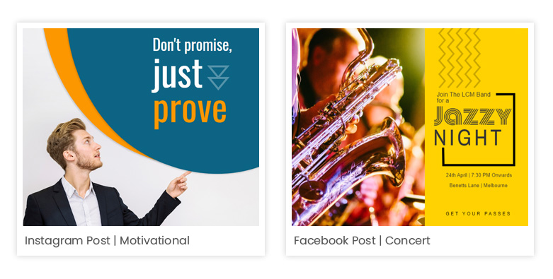 Social media graphics for content marketing