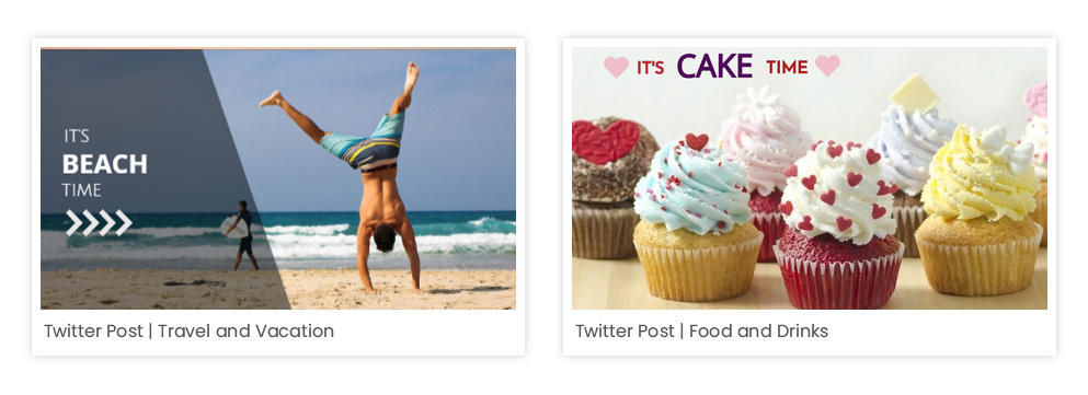 Twitter posts for social media marketing