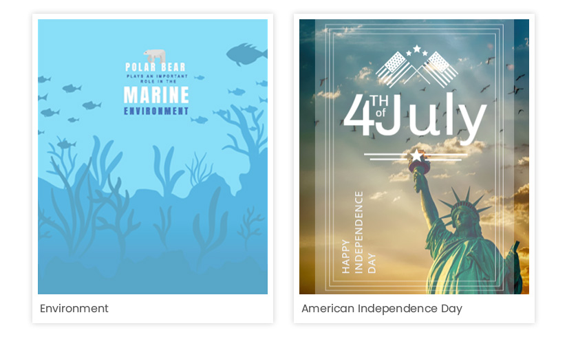 designs and typography with white space