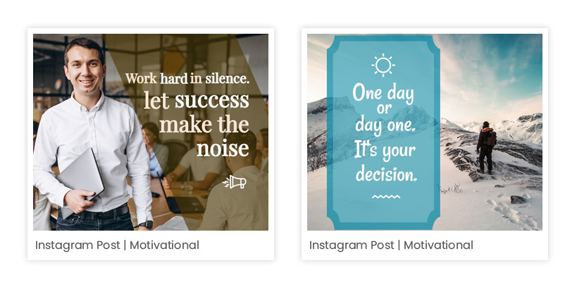 Insta posts with text and design collaboration