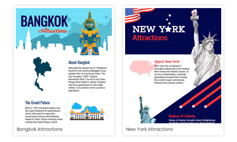 Informative infographics templates
