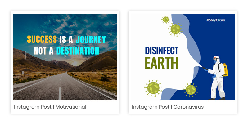 Instagram posts/ balance of designs and texts