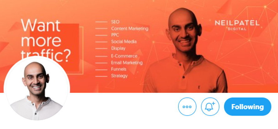 Neil Patel Twitter Header