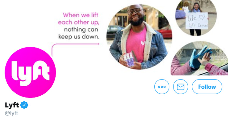 Twitter  header Lyft
