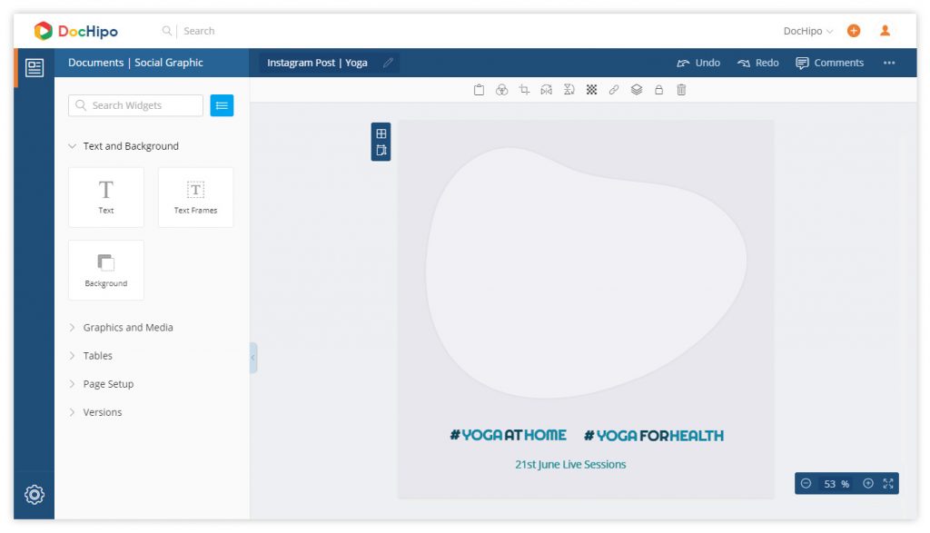 Document Design Workspace: Text Format