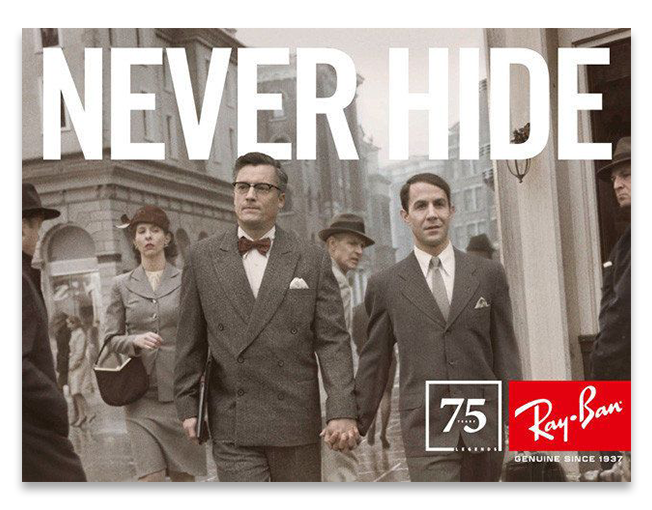 Ray Ban Never Hide Ad Poster 2007 ( LGBTQ Community )