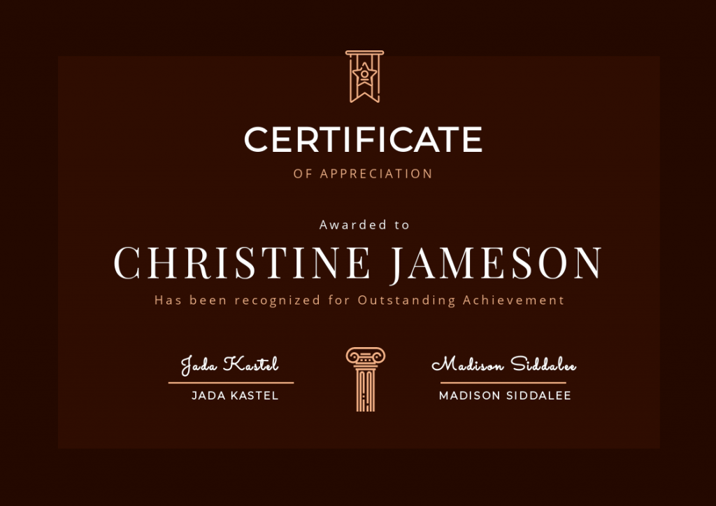 Certificate templates