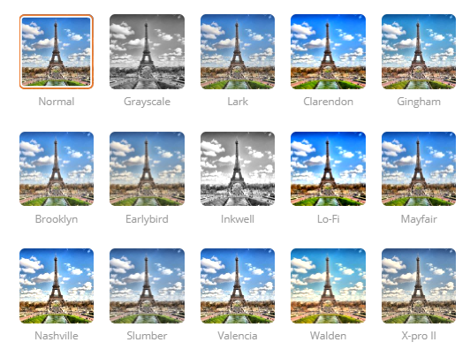 Photo filters for visual marketing in DocHipo