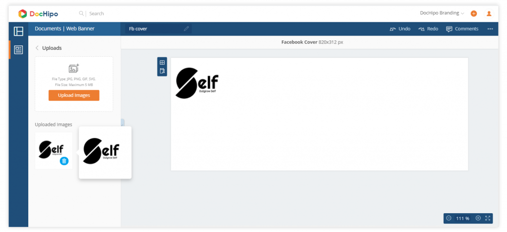Social Media template creation at DocHipo