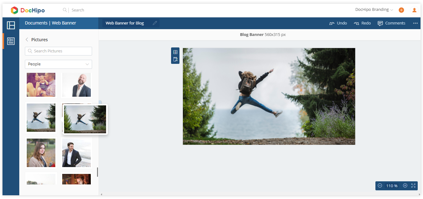 Create a blog banner in DocHipo: Step 4