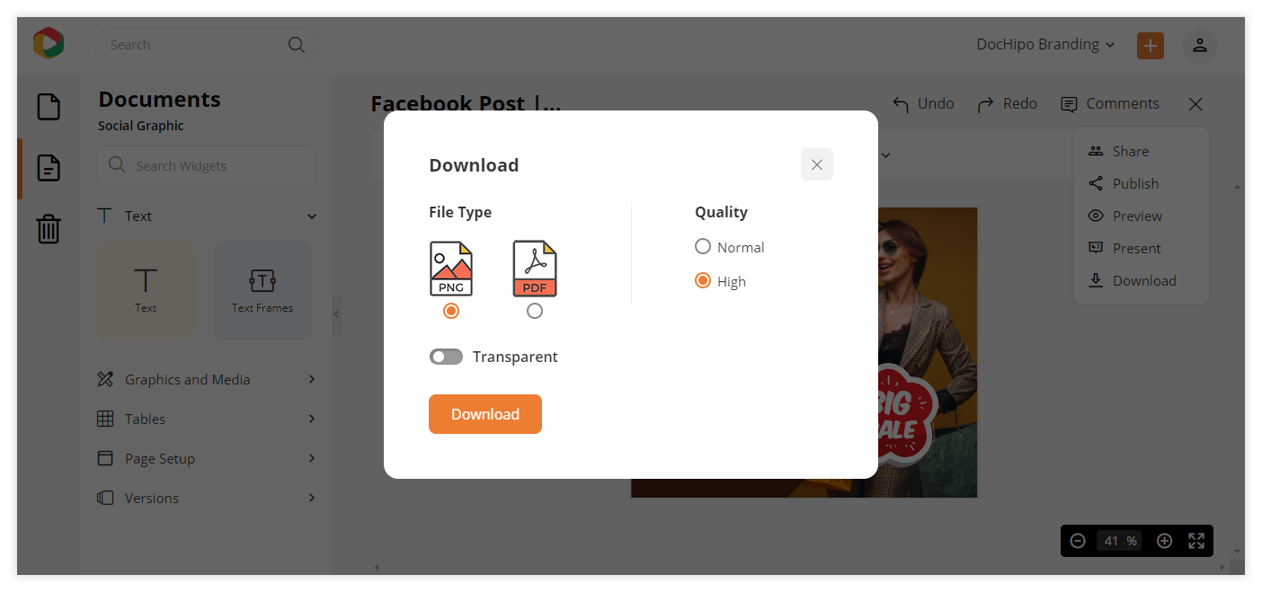 Text Frames in DocHipo: Download Template