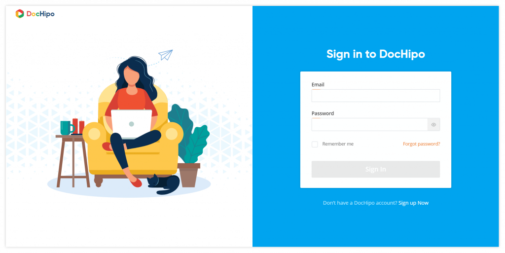 New UI design: Sign-in (Before)