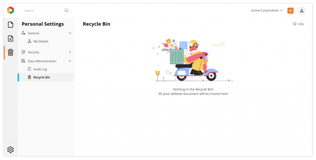 New UI design: Recycle Bin (After)