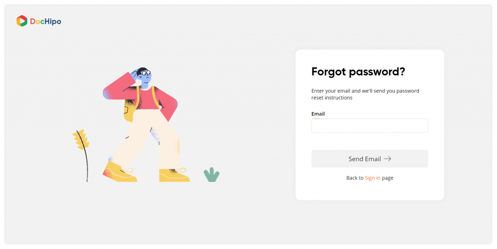 New UI design: Forgot Password (After)