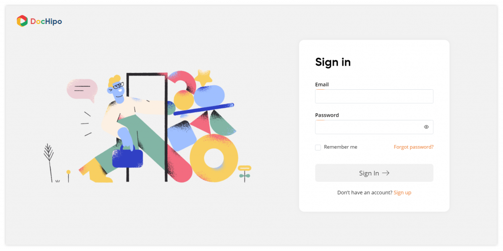 New UI design: Sign-in (After)