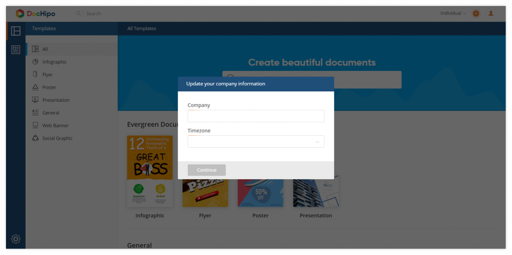 New UI design: Company updation (Before)