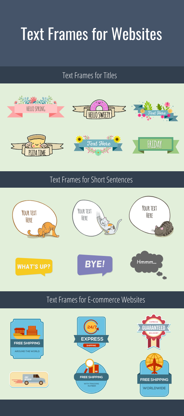 Text Frames for Websites