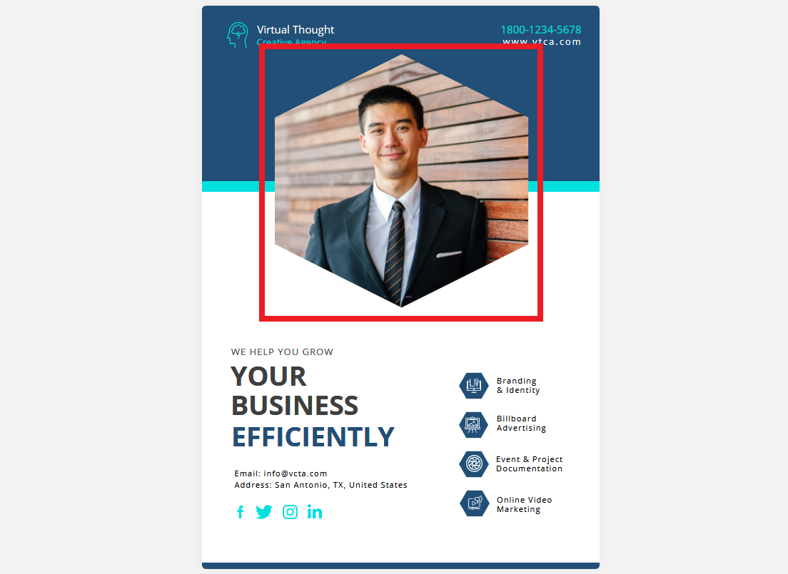 Image on a flyer design