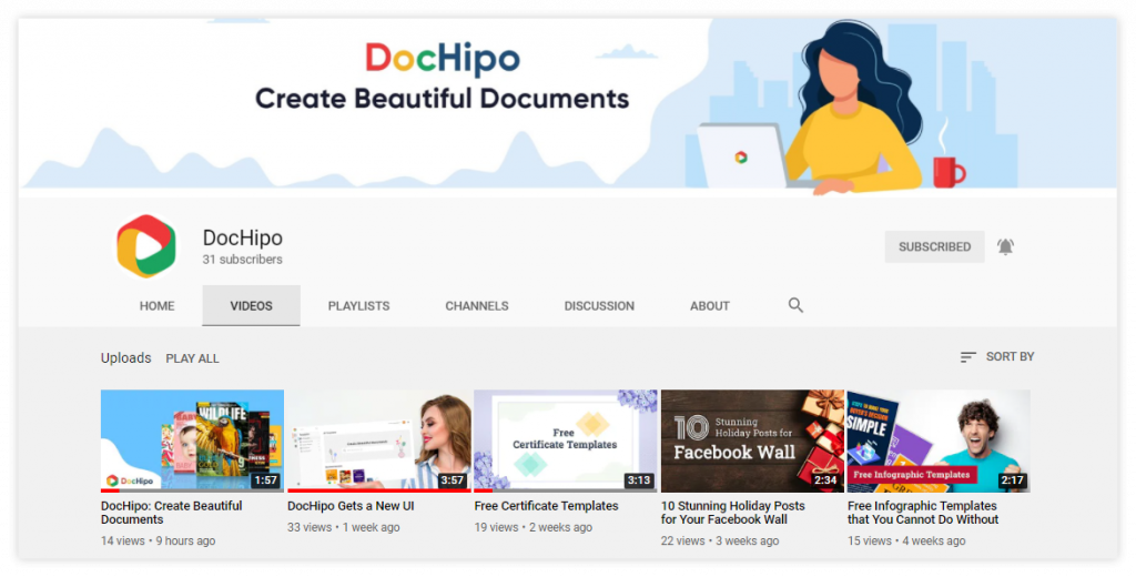 Youtube channel of DocHipo