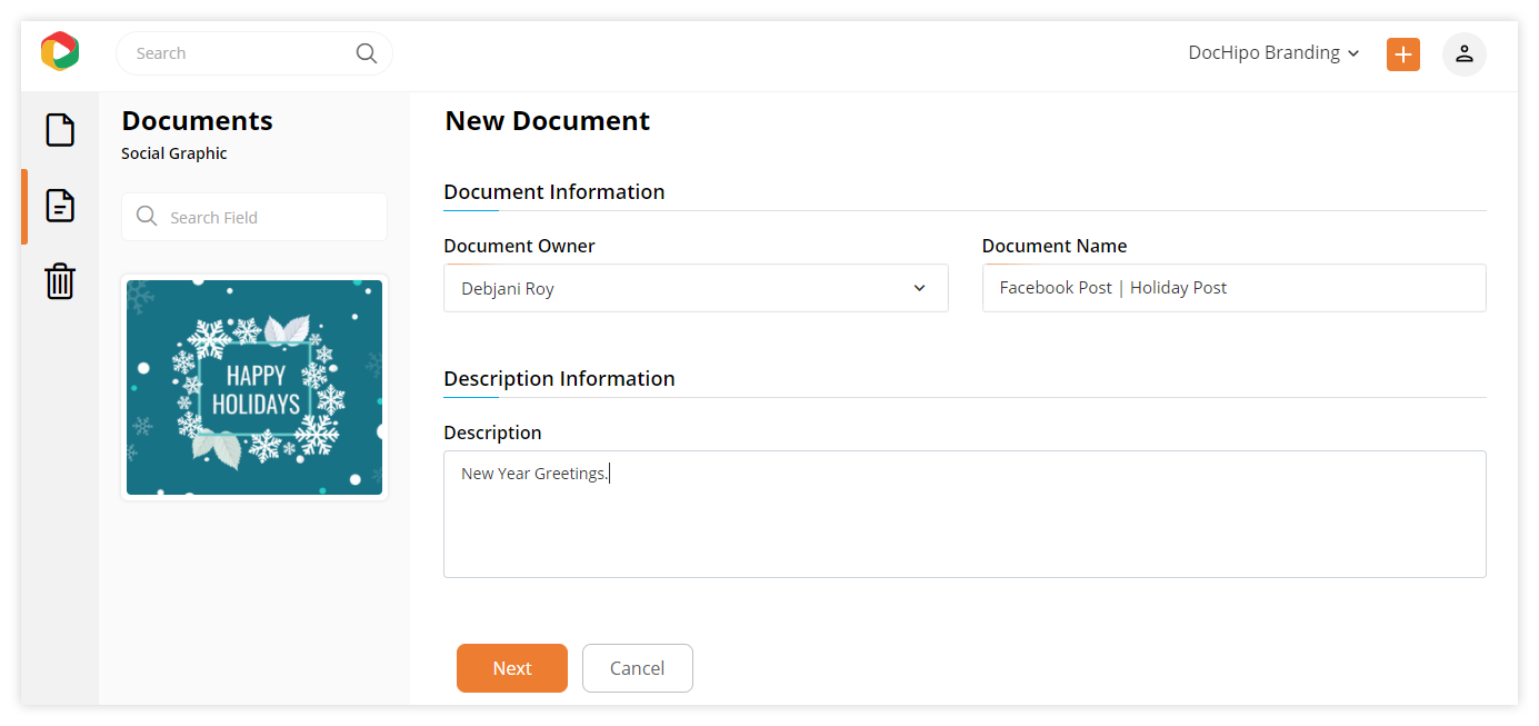 Document information for the templates
