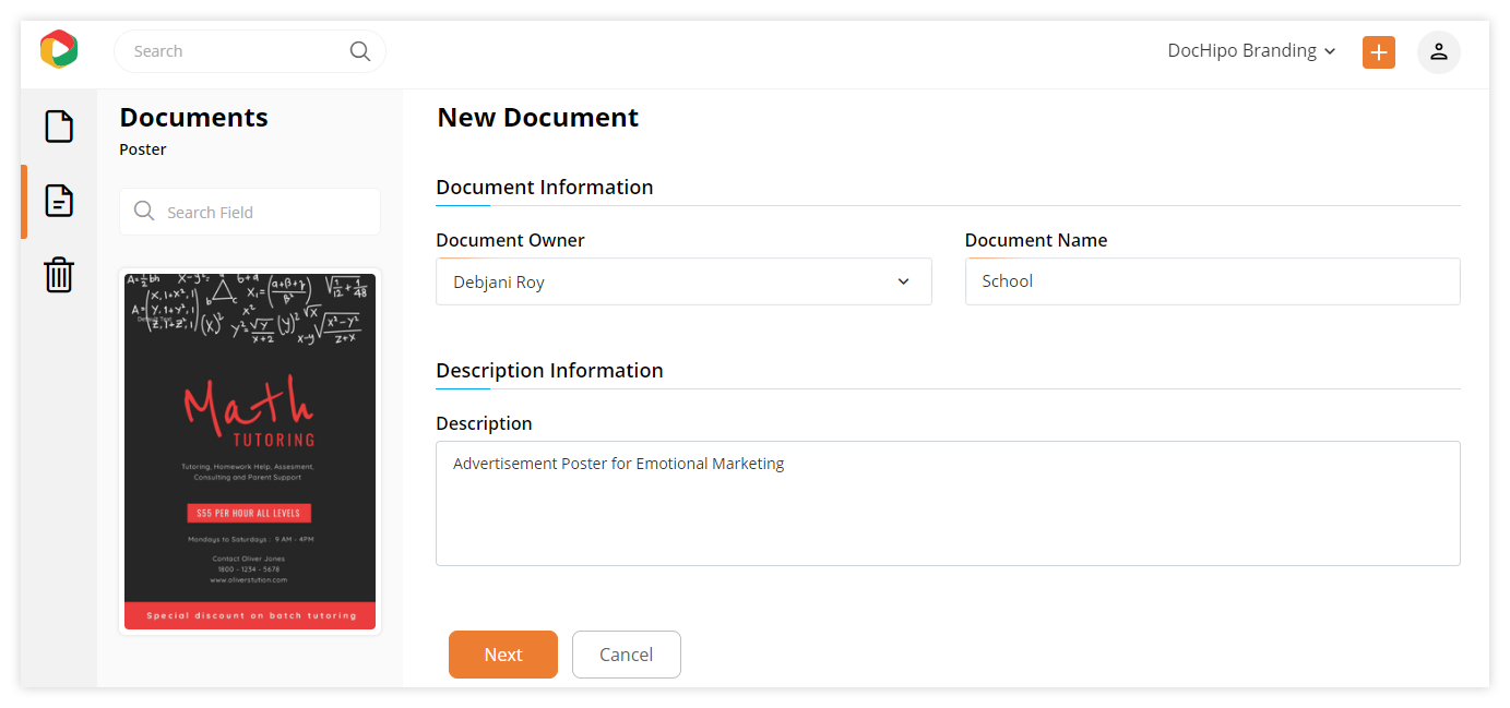 Emotional Marketing: Document information page