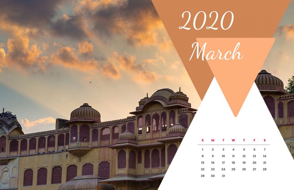 Travel Calendar 2020