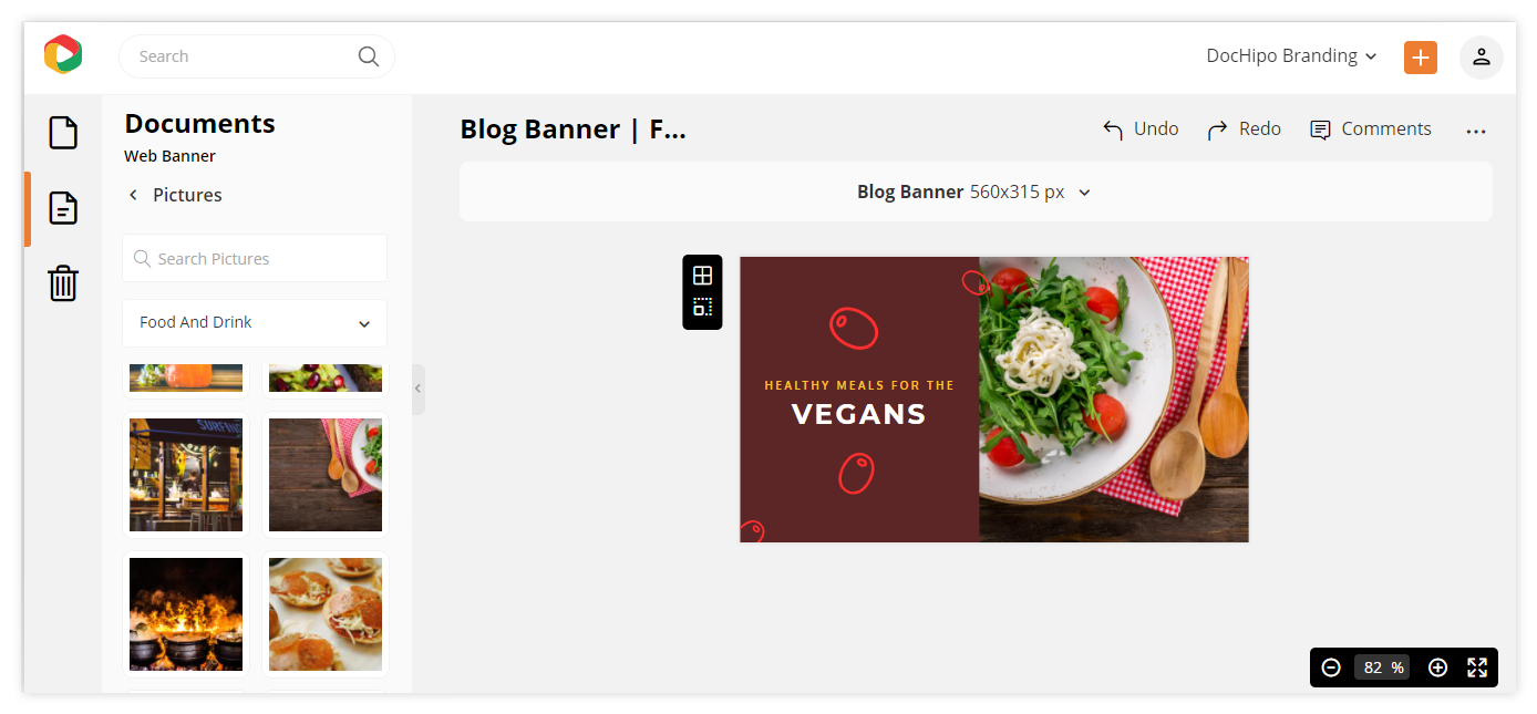 DocHipo's Editor: Changing the picture related to your food blog.