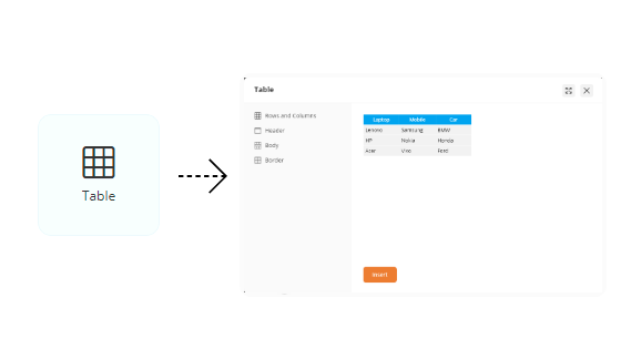 Adding tables to your design