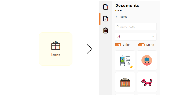 Adding icons to your design