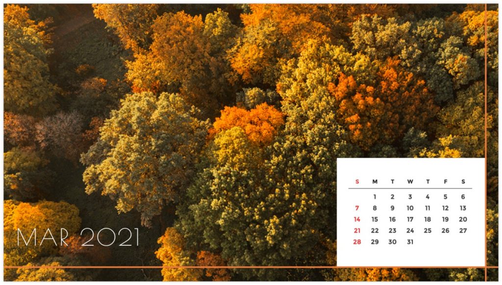 Personalized Calendar: Nature