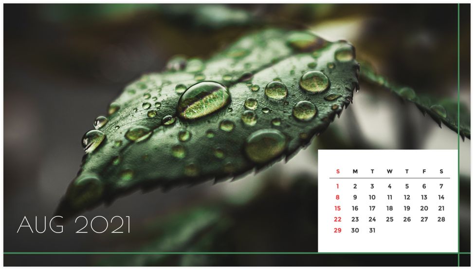 Personalized Calendar: Nature