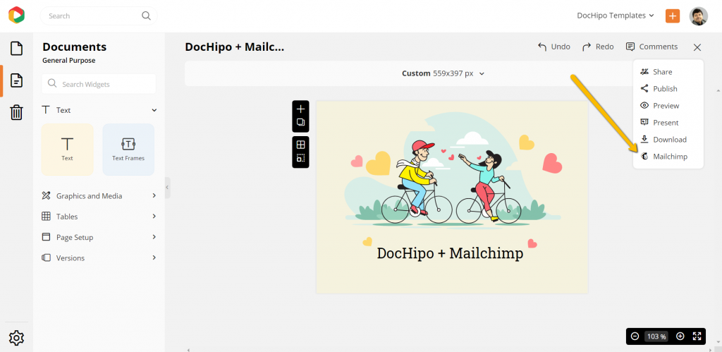 DocHipo Integration with Mailchimp