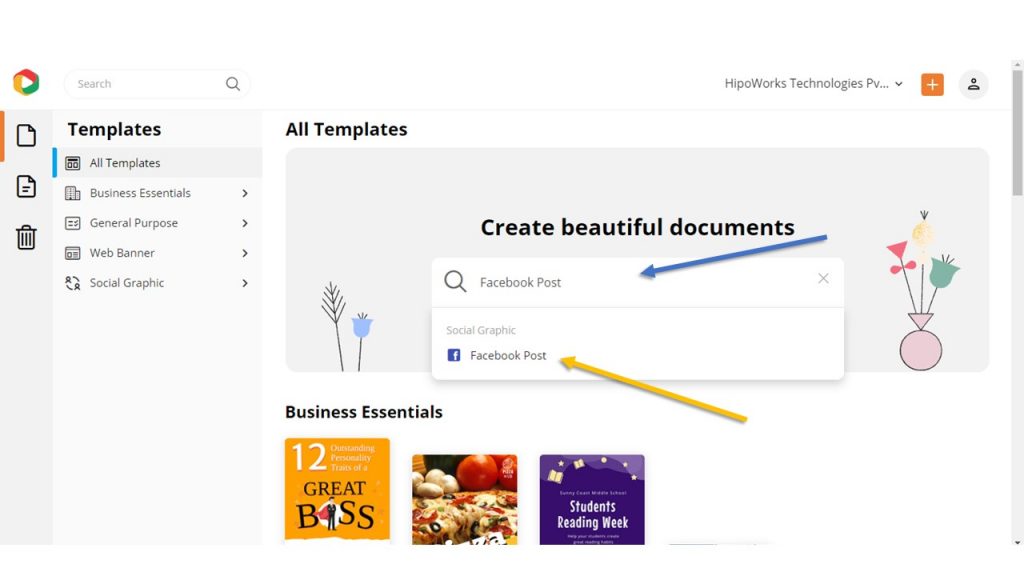 Facebook post design template Facebook post design template