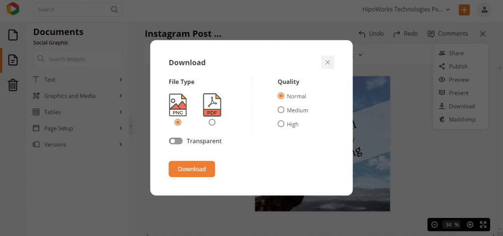 Instagram post template