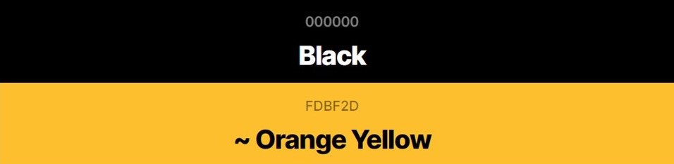 Orange Yellow and Black Color Combination