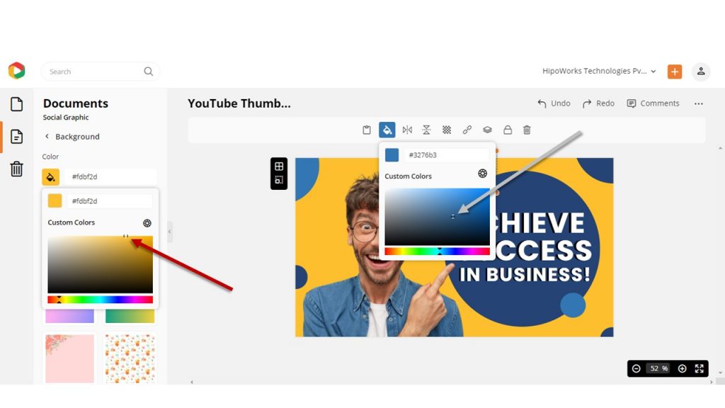 YouTube THumbnail Custom Colors