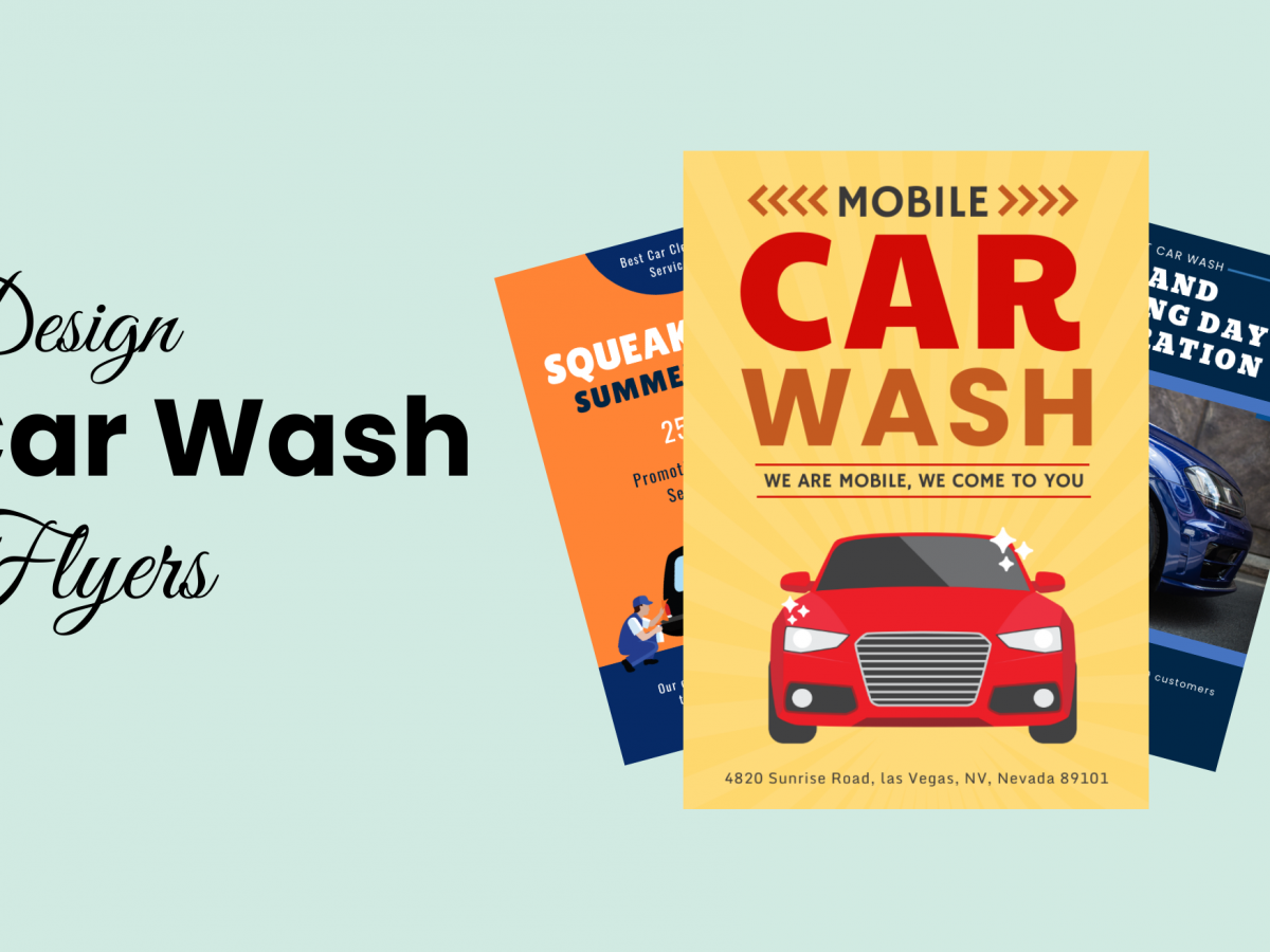 Create a flyer for a car washing bussiness on Craiyon
