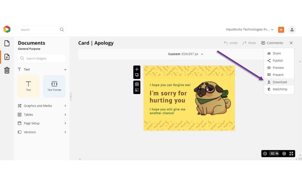 Apology Card Design
