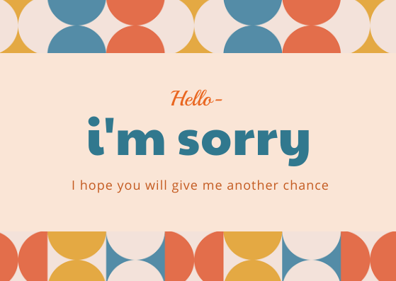 Apology Card Design Apology Card Design